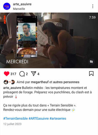 Wording pour la publication d’un épisode de “Terrain Sensible” sur arte_asuivre