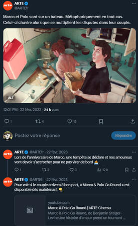 Thread de présentation d'un programme ARTE